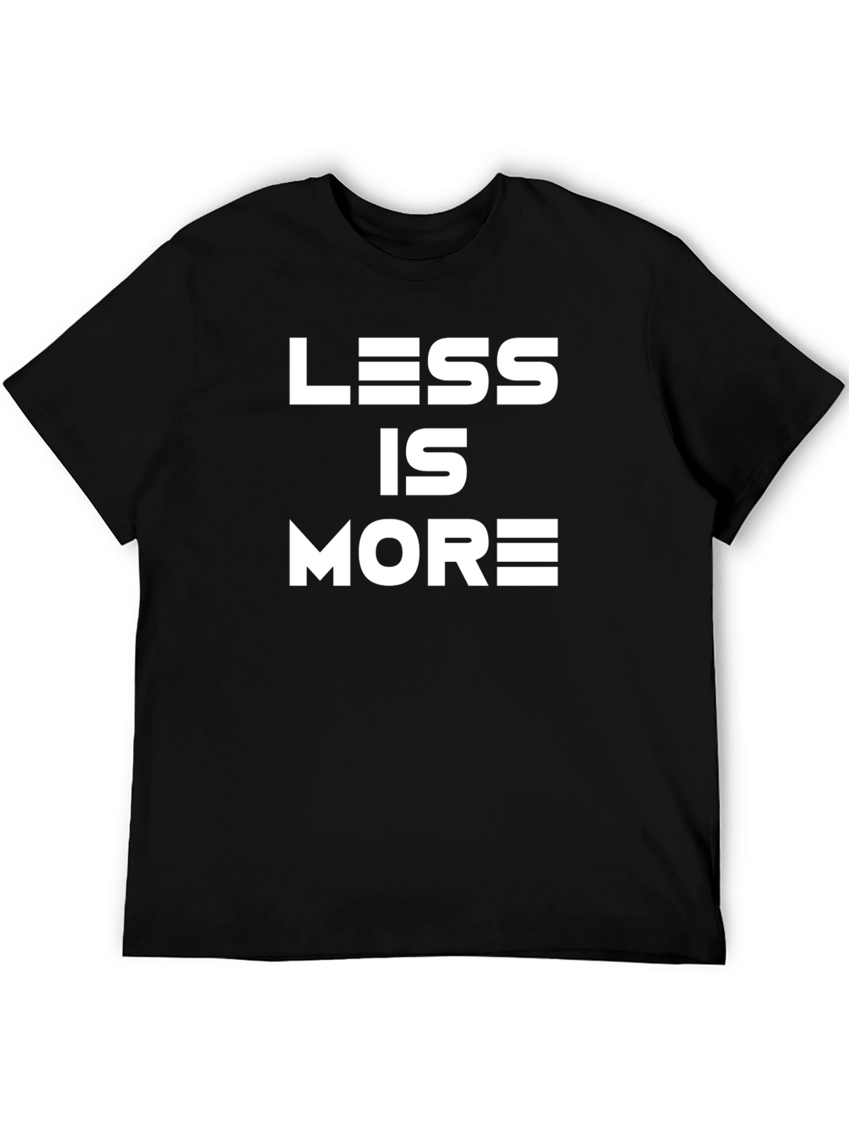 Less is More Graphic Tee - Classic Black Cotton T-Shirt