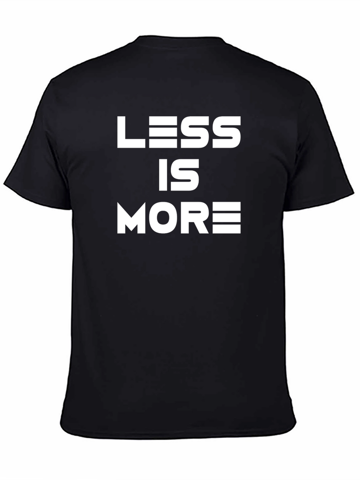 Less is More Graphic Tee - Classic Black Cotton T-Shirt
