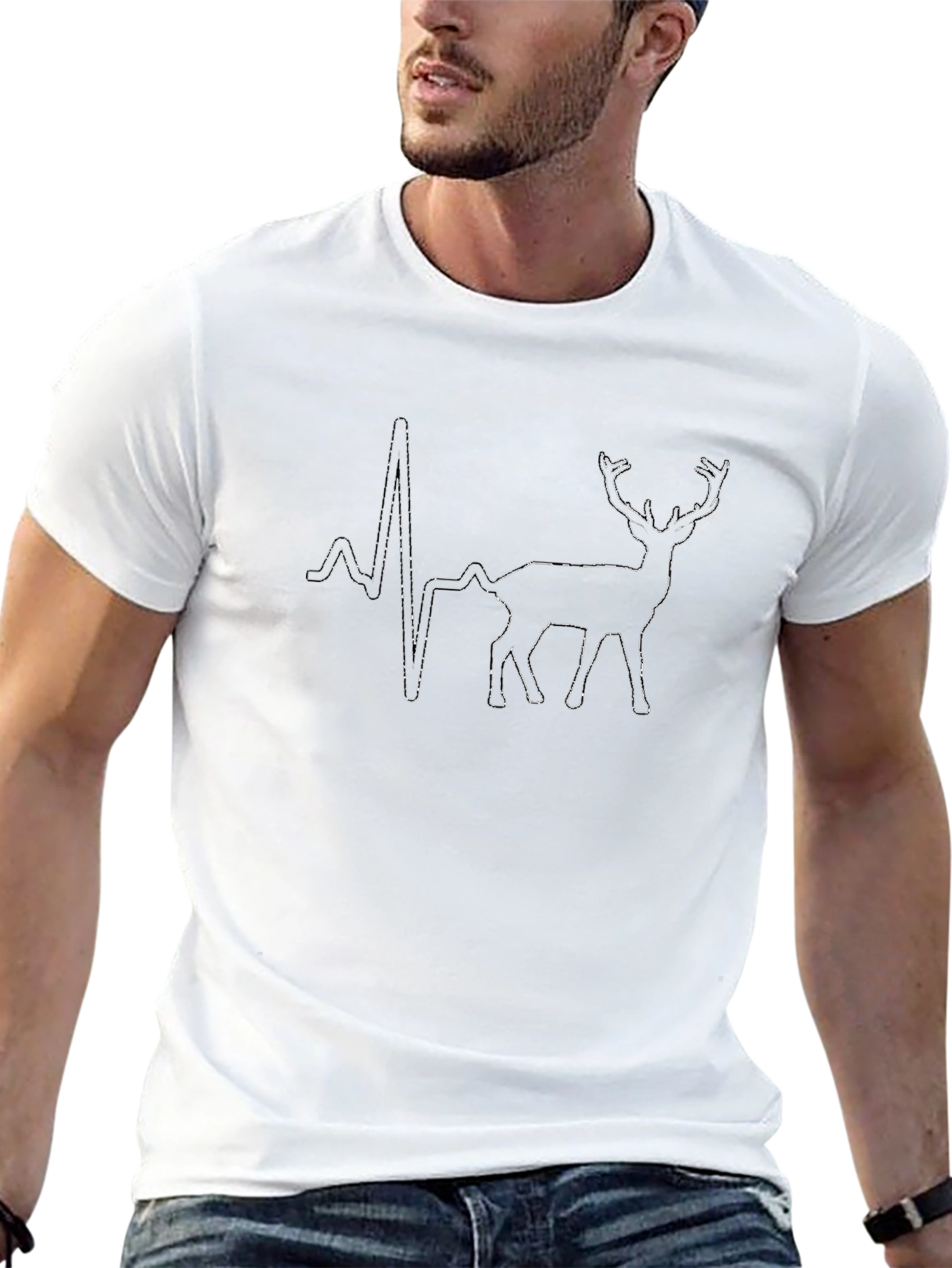 Deer Heartbeat Graphic Tee
