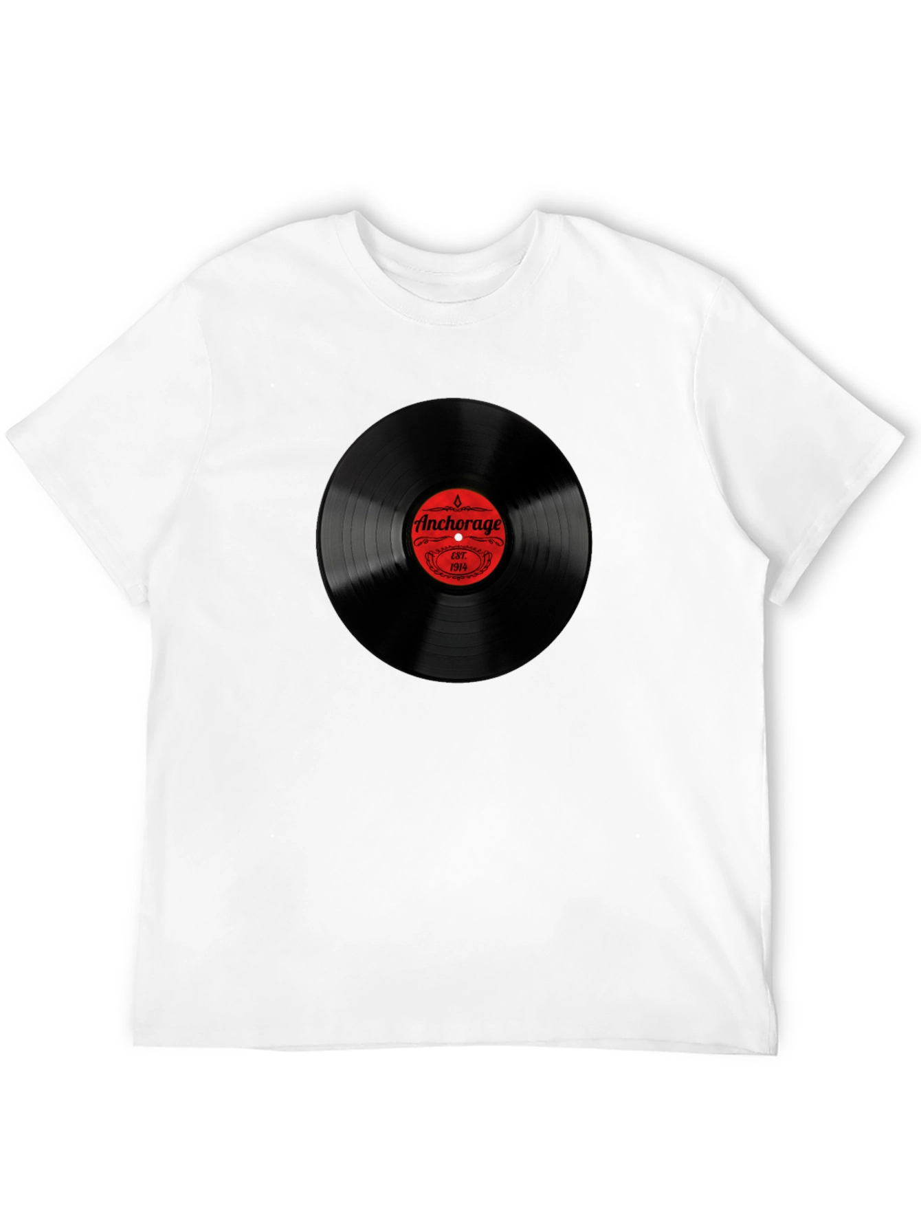 Anchorage Vinyl Record Black T-Shirt