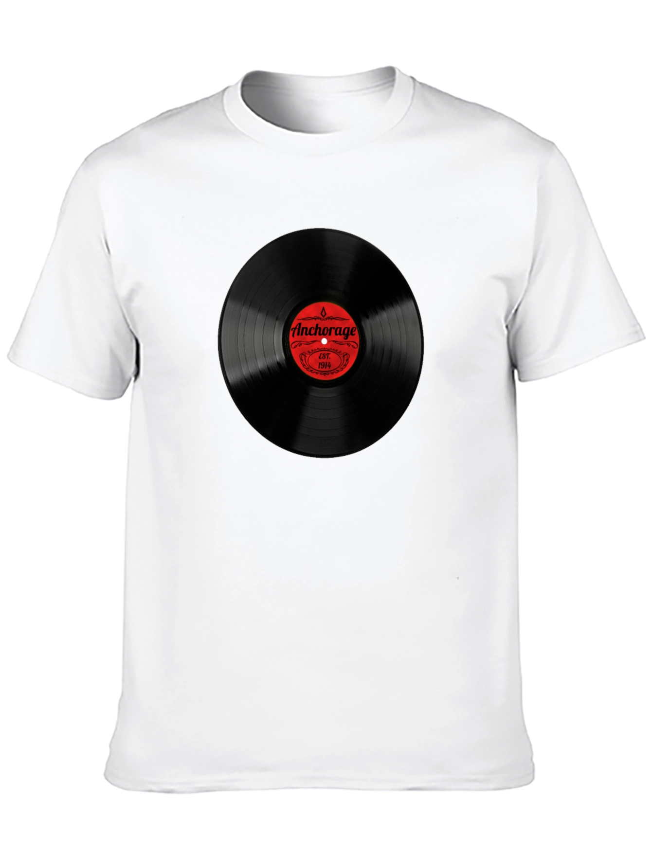 Anchorage Vinyl Record Black T-Shirt