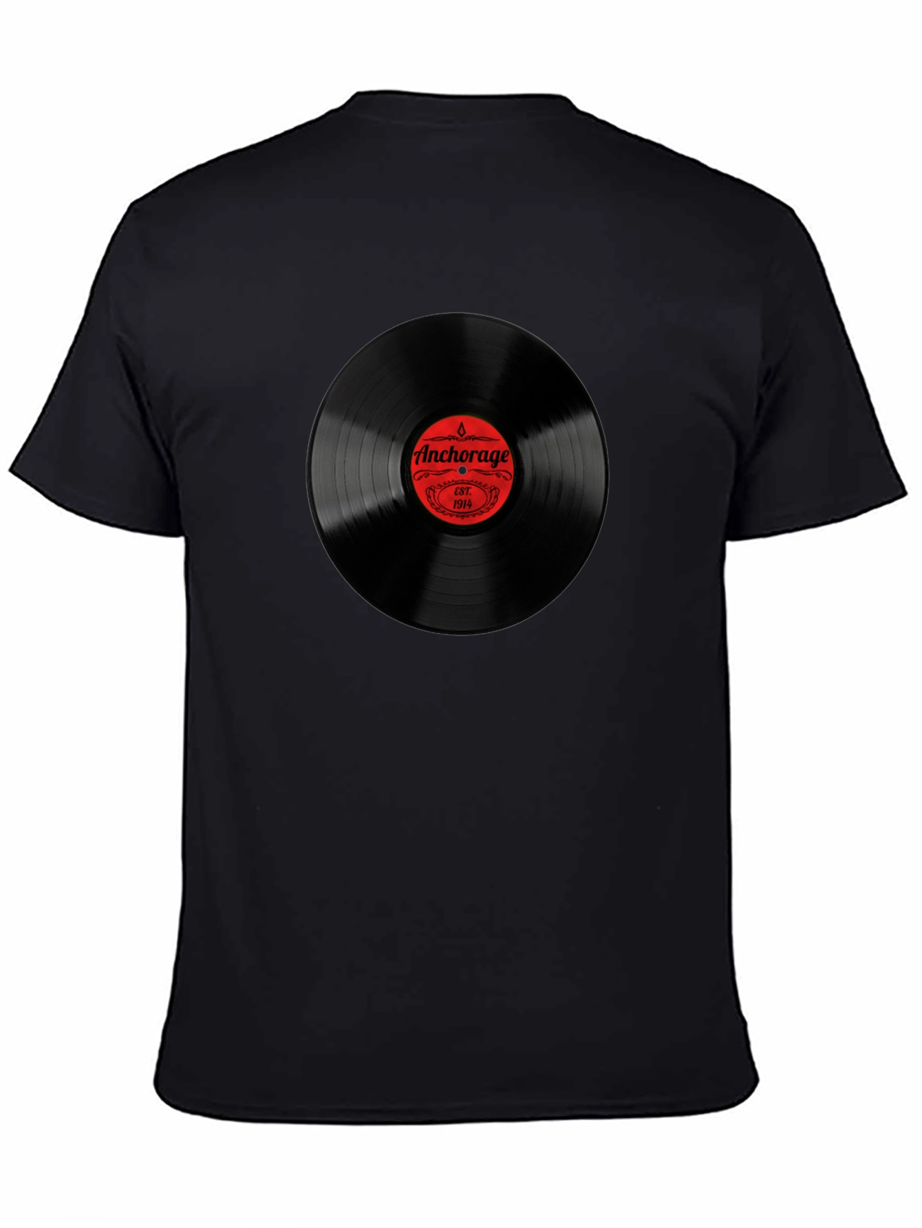 Anchorage Vinyl Record Black T-Shirt