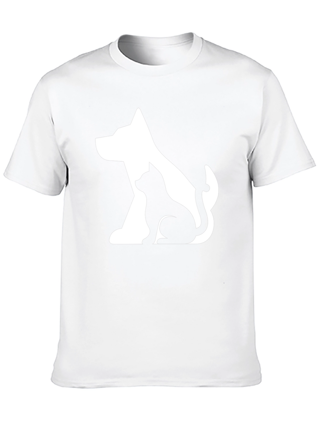 Dog & Cat Graphic Black T-Shirt