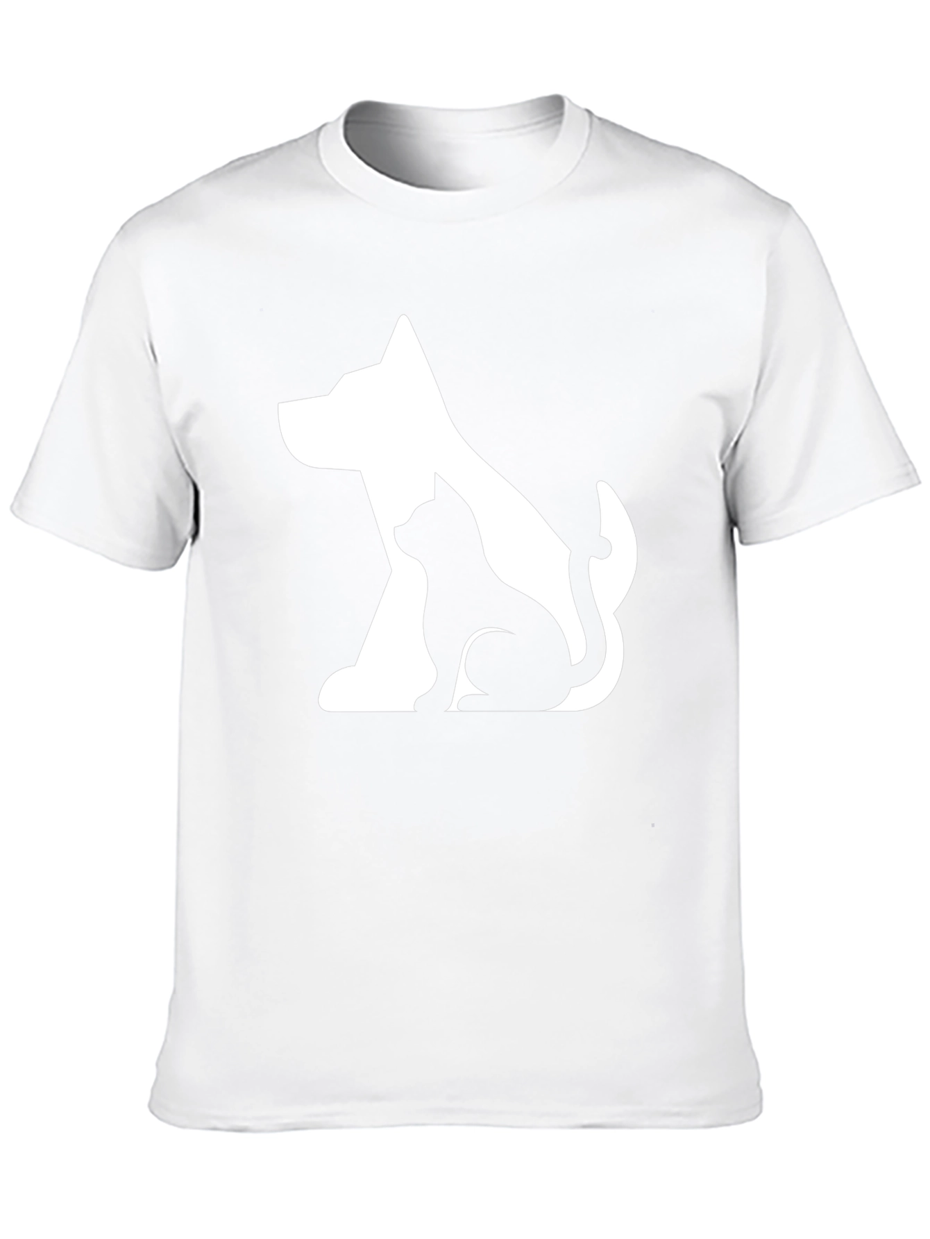 Dog & Cat Graphic Black T-Shirt