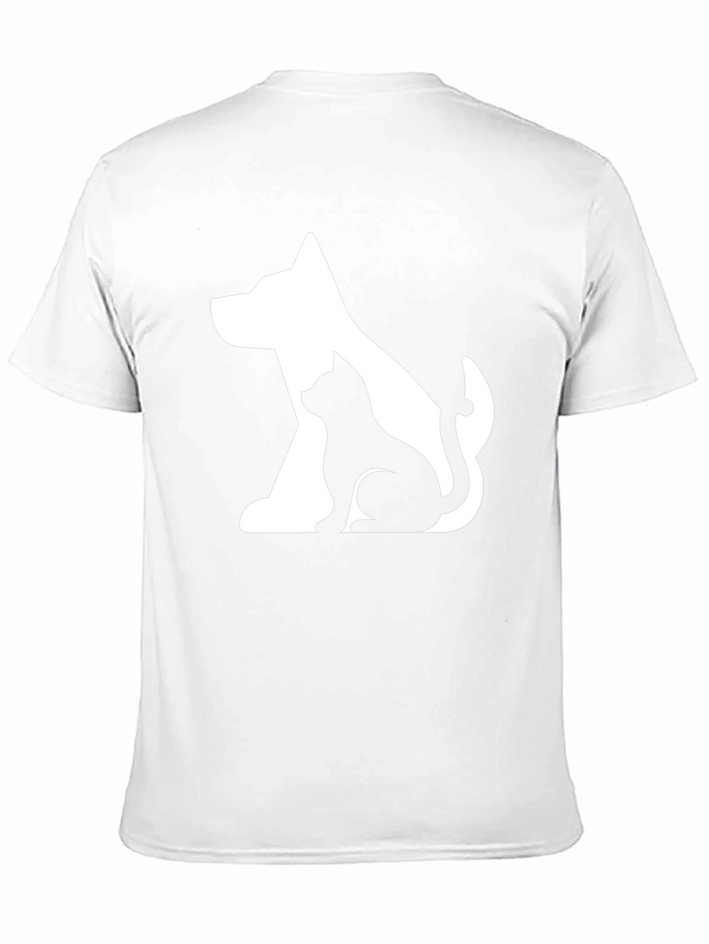 Dog & Cat Graphic Black T-Shirt
