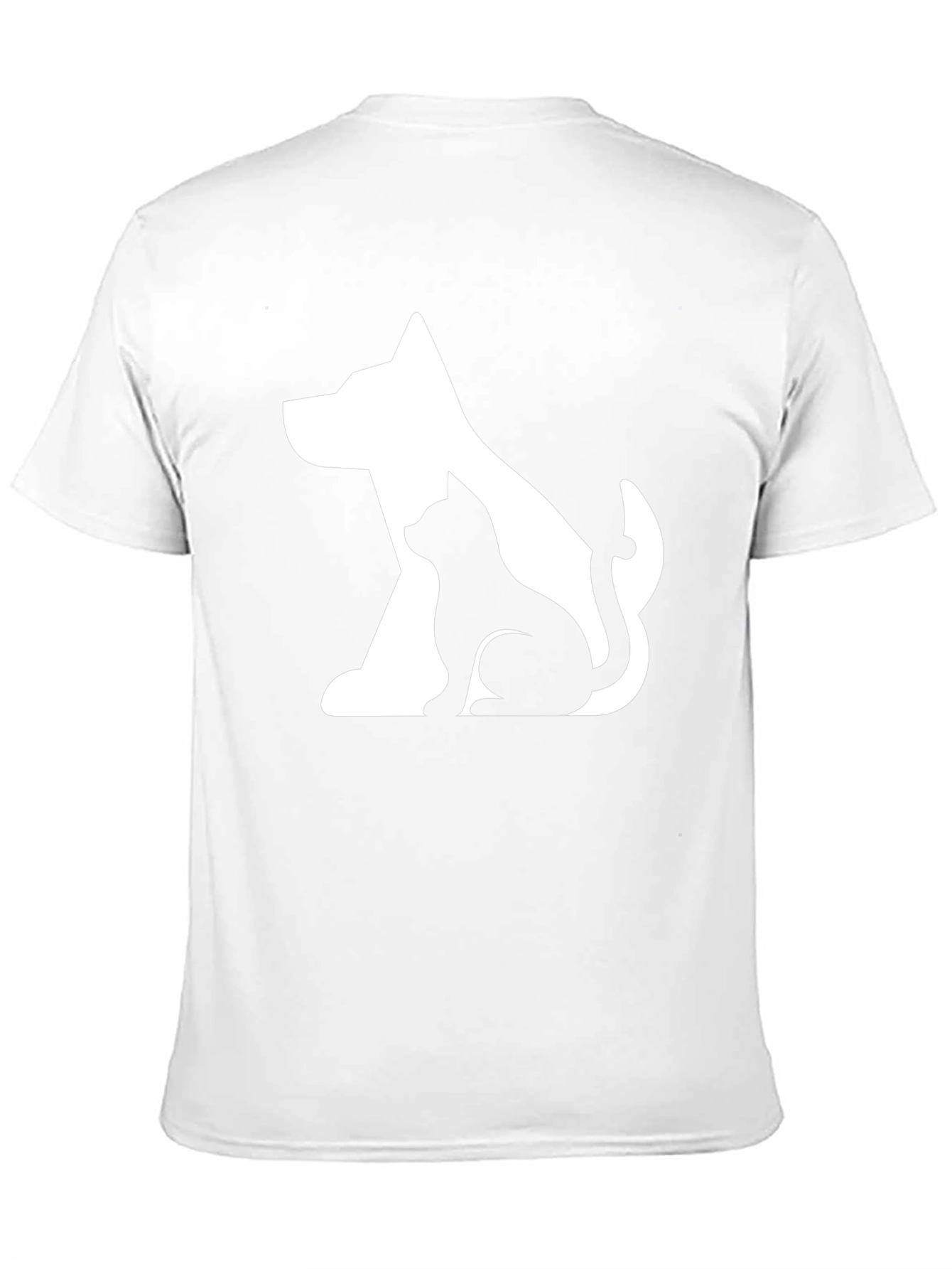 Dog & Cat Graphic Black T-Shirt