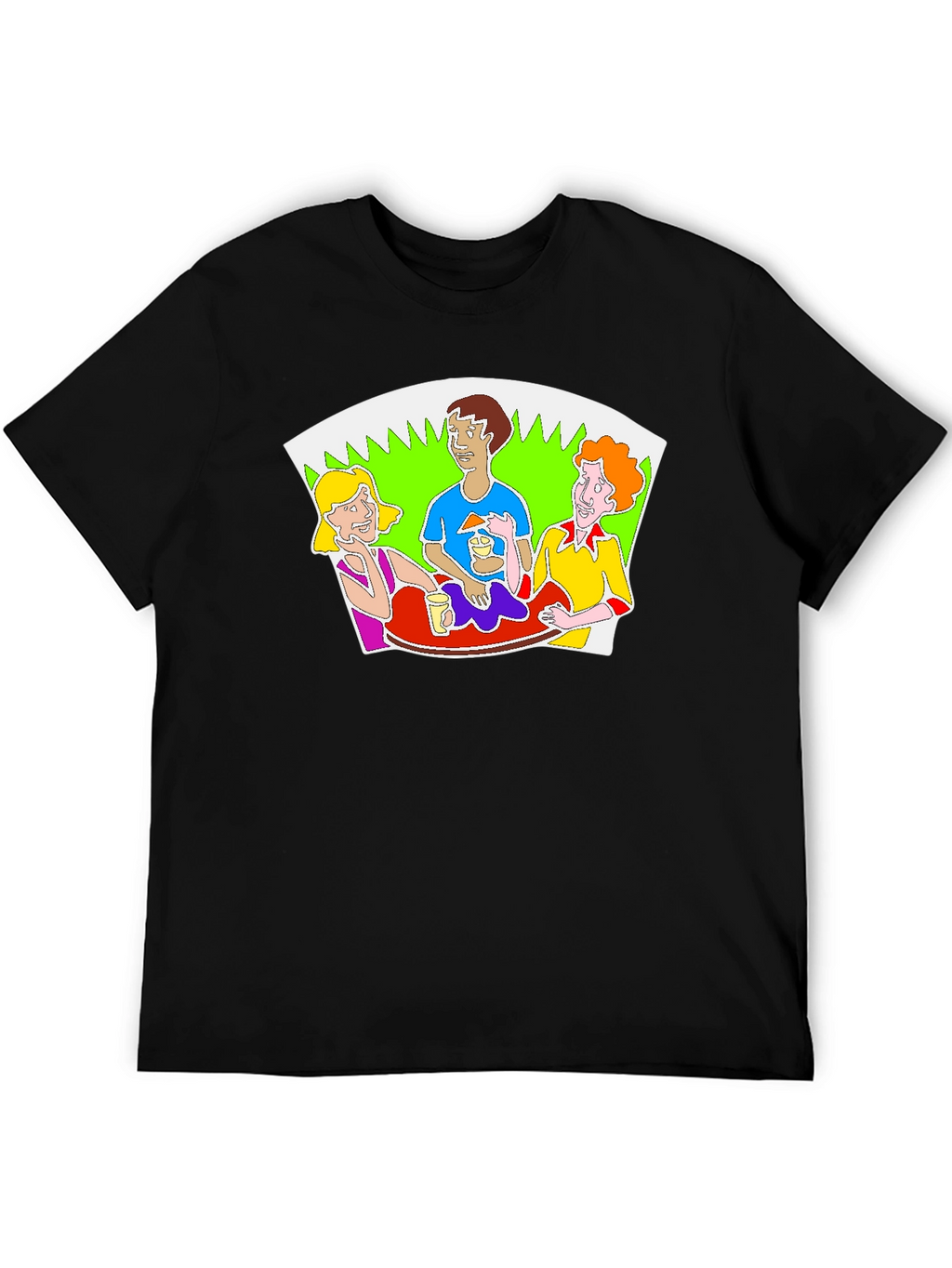 Cartoon Graphic Print Crew Neck T-Shirt