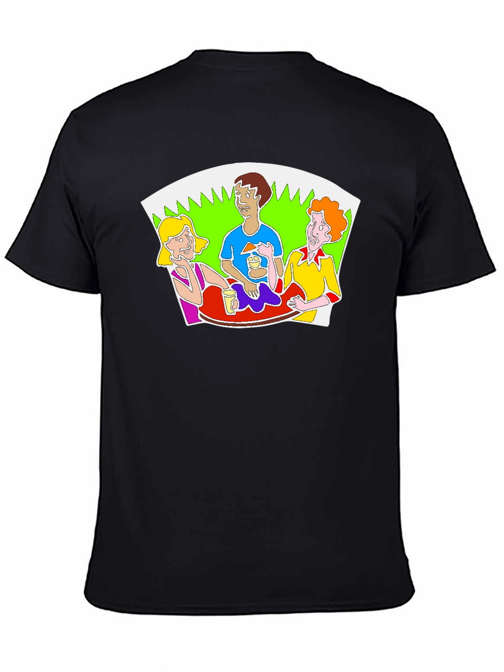 Cartoon Graphic Print Crew Neck T-Shirt