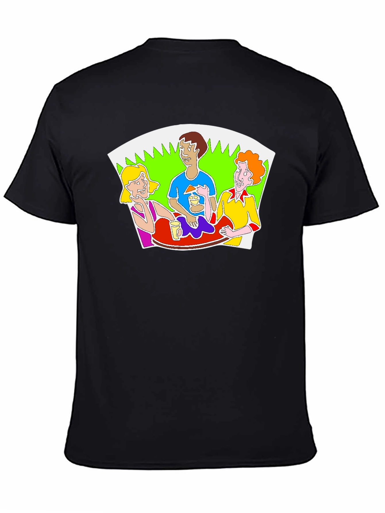 Cartoon Graphic Print Crew Neck T-Shirt