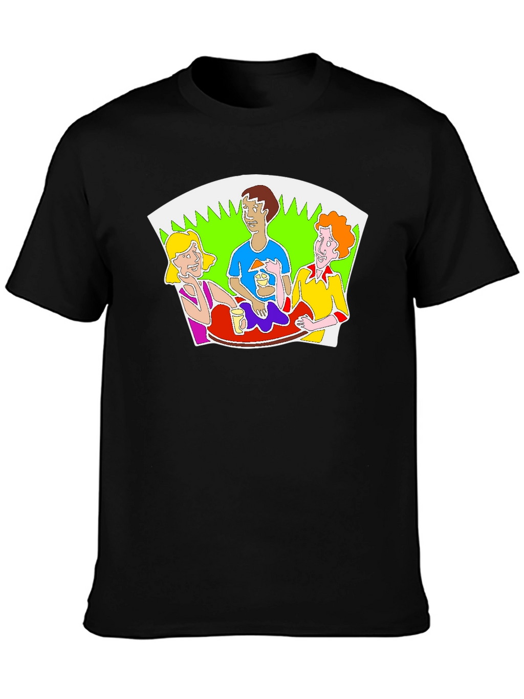 Cartoon Graphic Print Crew Neck T-Shirt