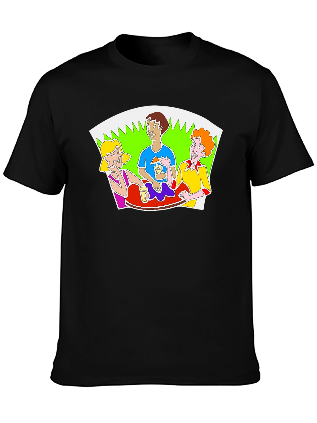 Cartoon Graphic Print Crew Neck T-Shirt