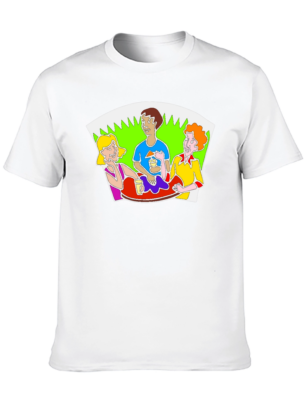 Cartoon Graphic Print Crew Neck T-Shirt