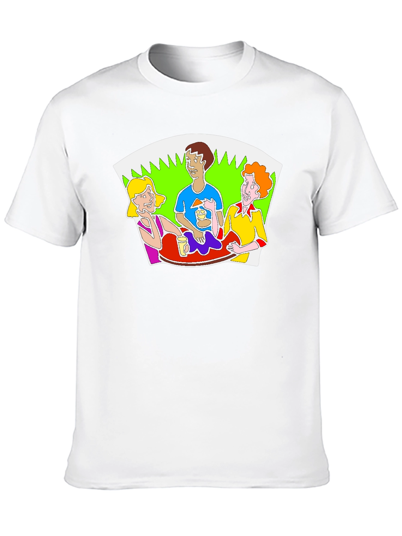 Cartoon Graphic Print Crew Neck T-Shirt