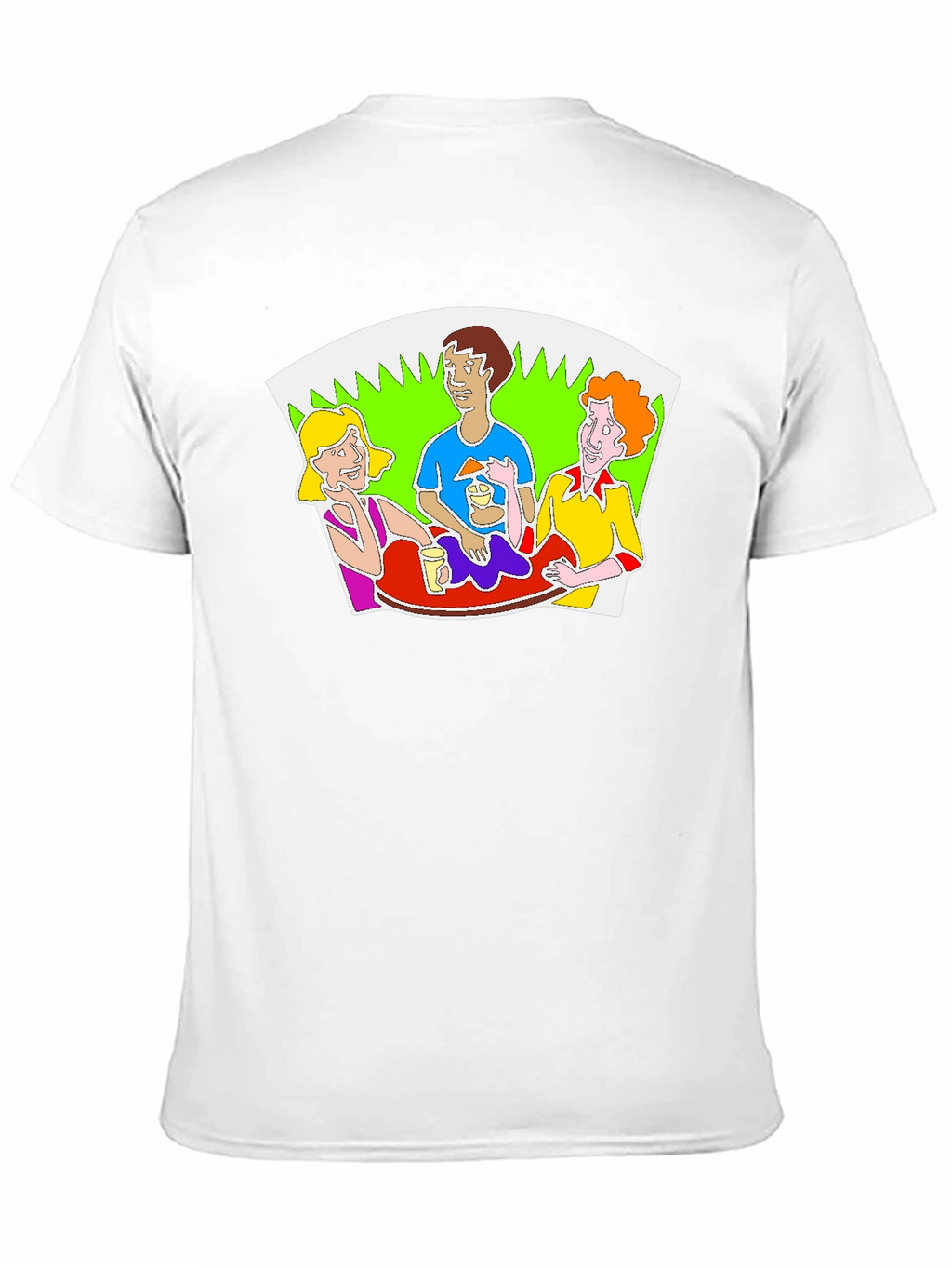 Cartoon Graphic Print Crew Neck T-Shirt