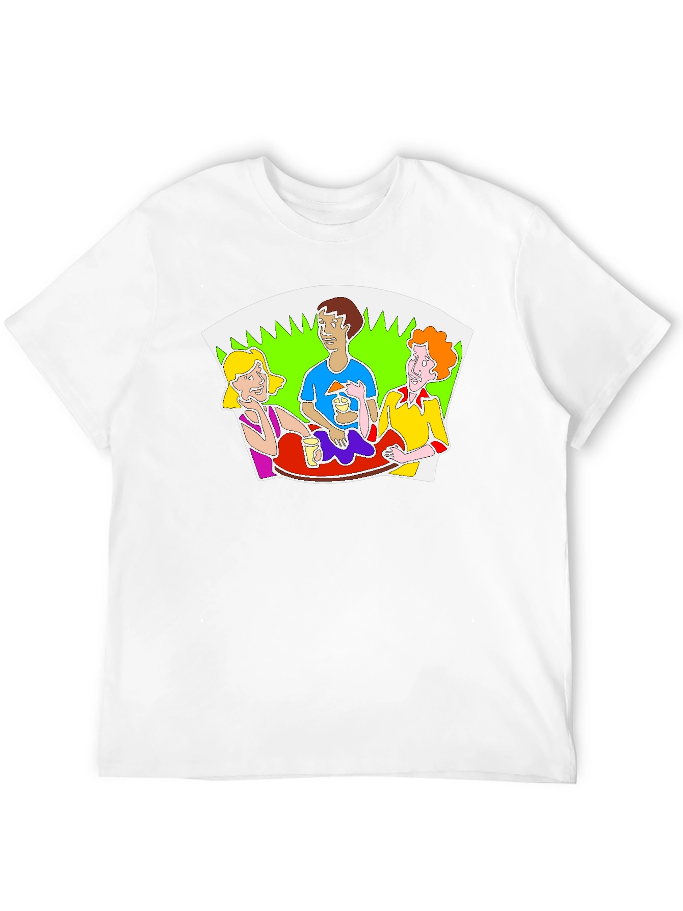 Cartoon Graphic Print Crew Neck T-Shirt