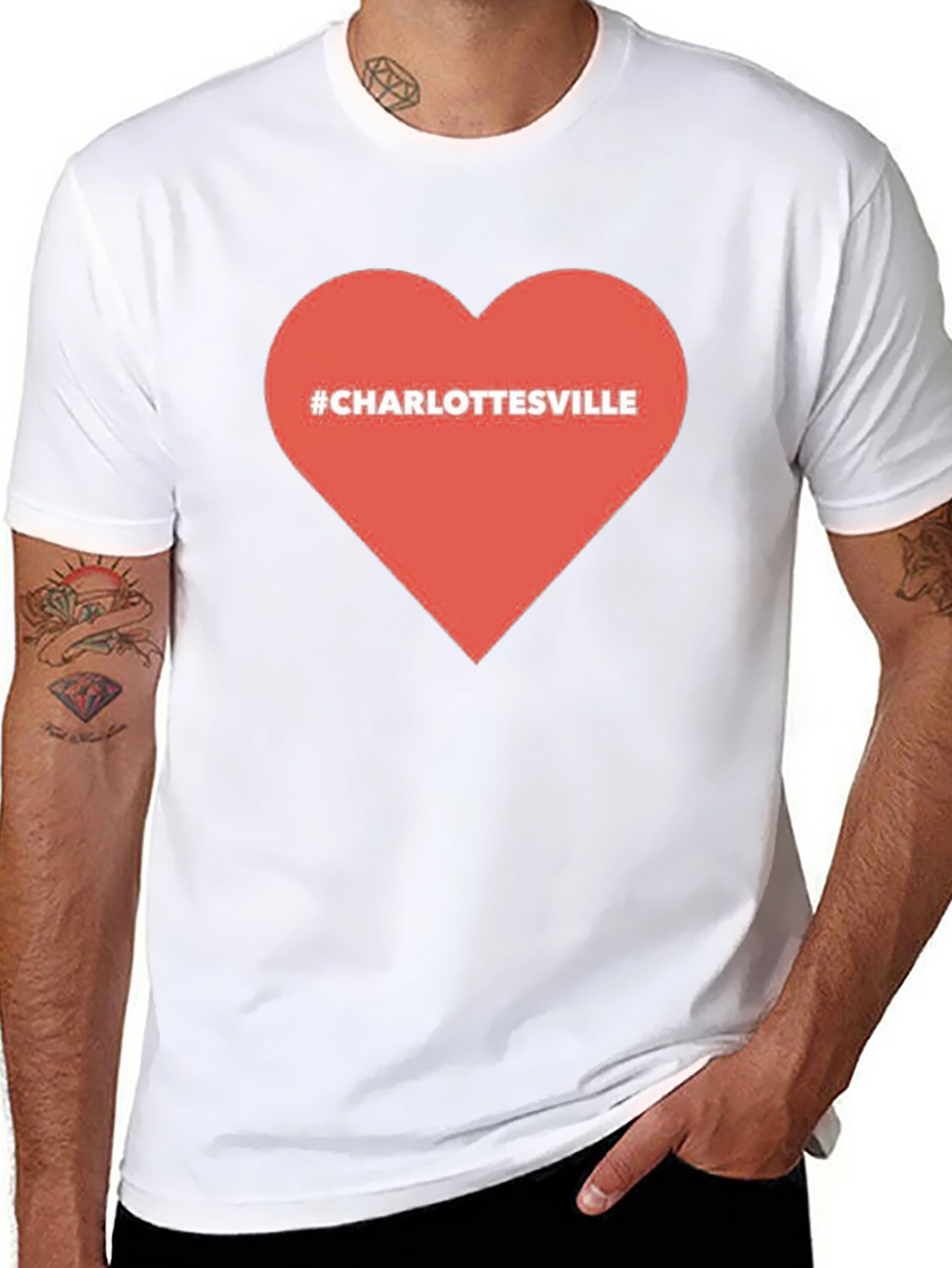 Charlottesville Heart T-Shirt - Show Your Support!