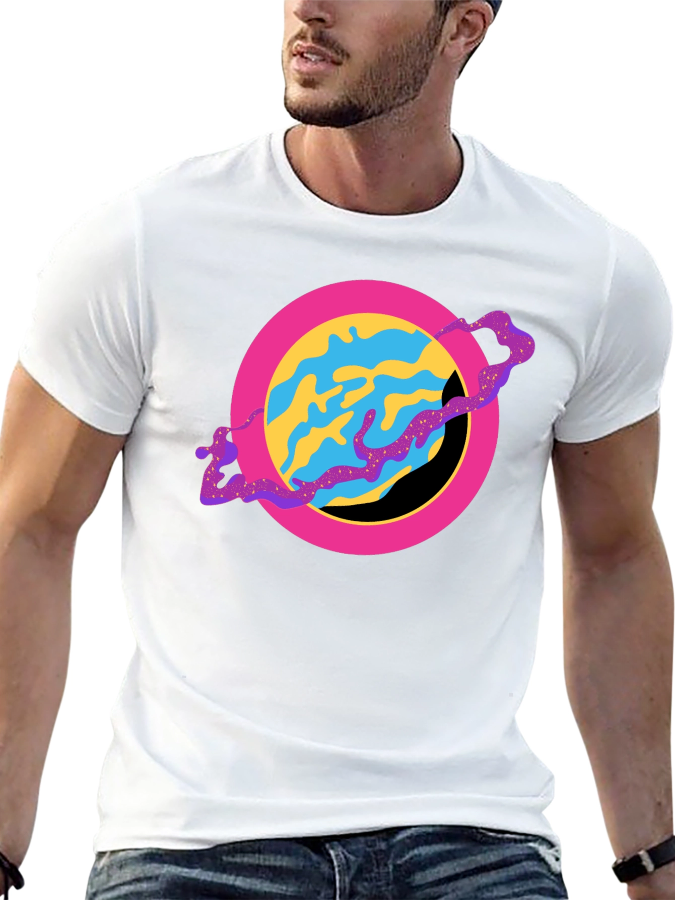 Planet Graphic T-Shirt - Stylish Cosmic Design