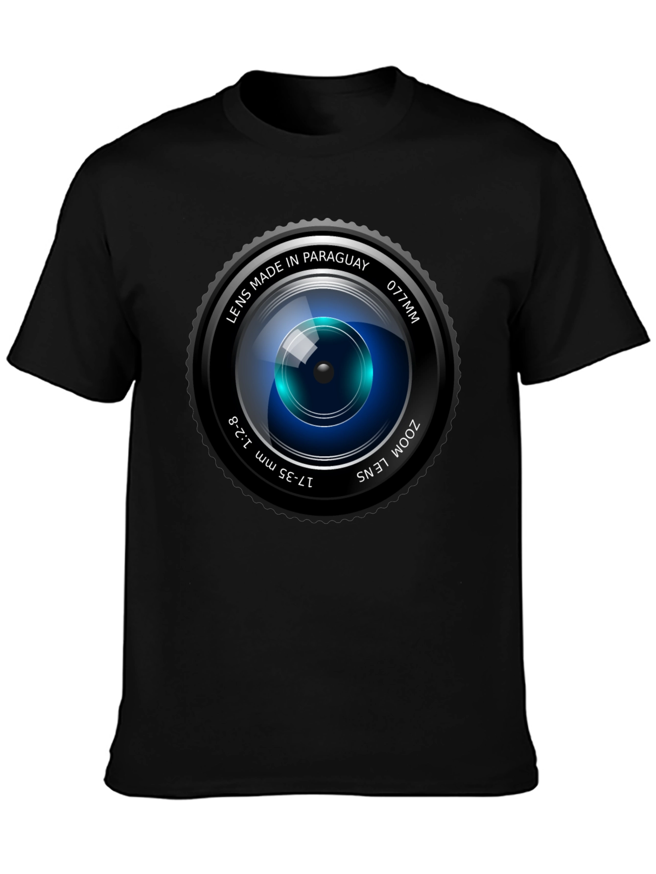 Camera Lens Graphic Print Crew Neck T-Shirt