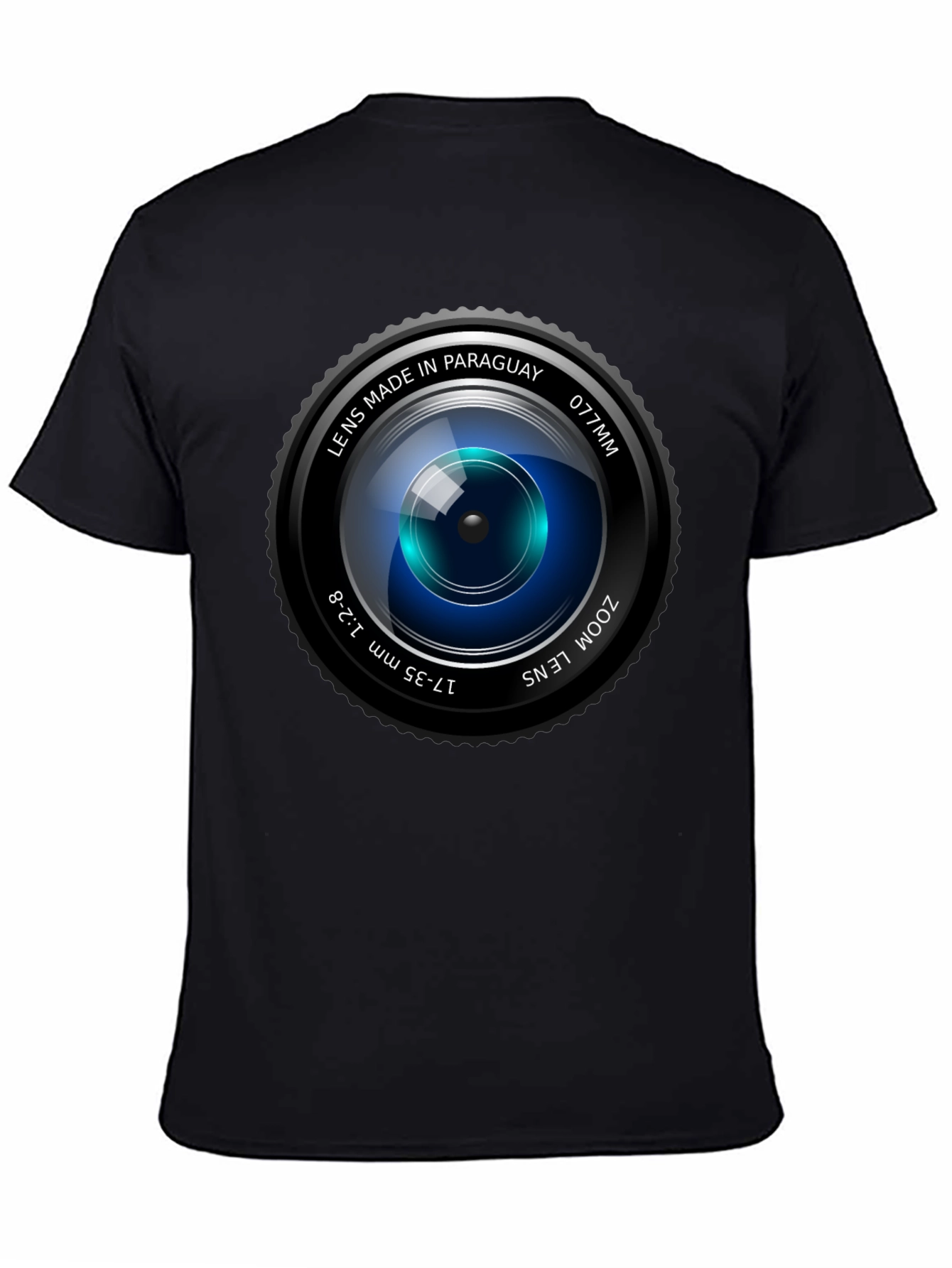 Camera Lens Graphic Print Crew Neck T-Shirt