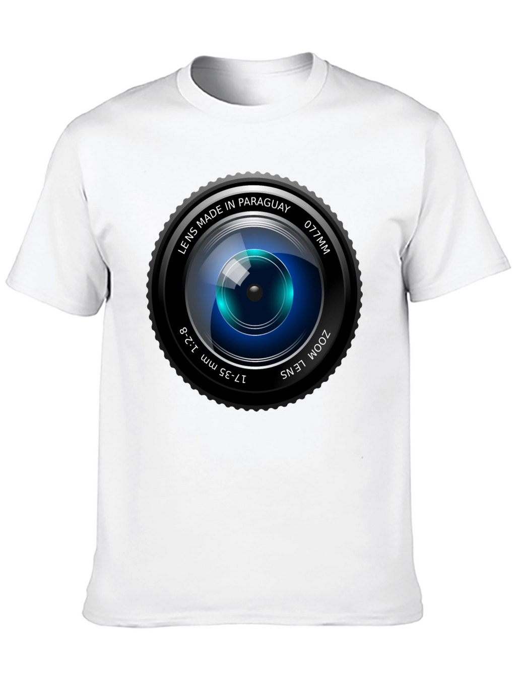 Camera Lens Graphic Print Crew Neck T-Shirt