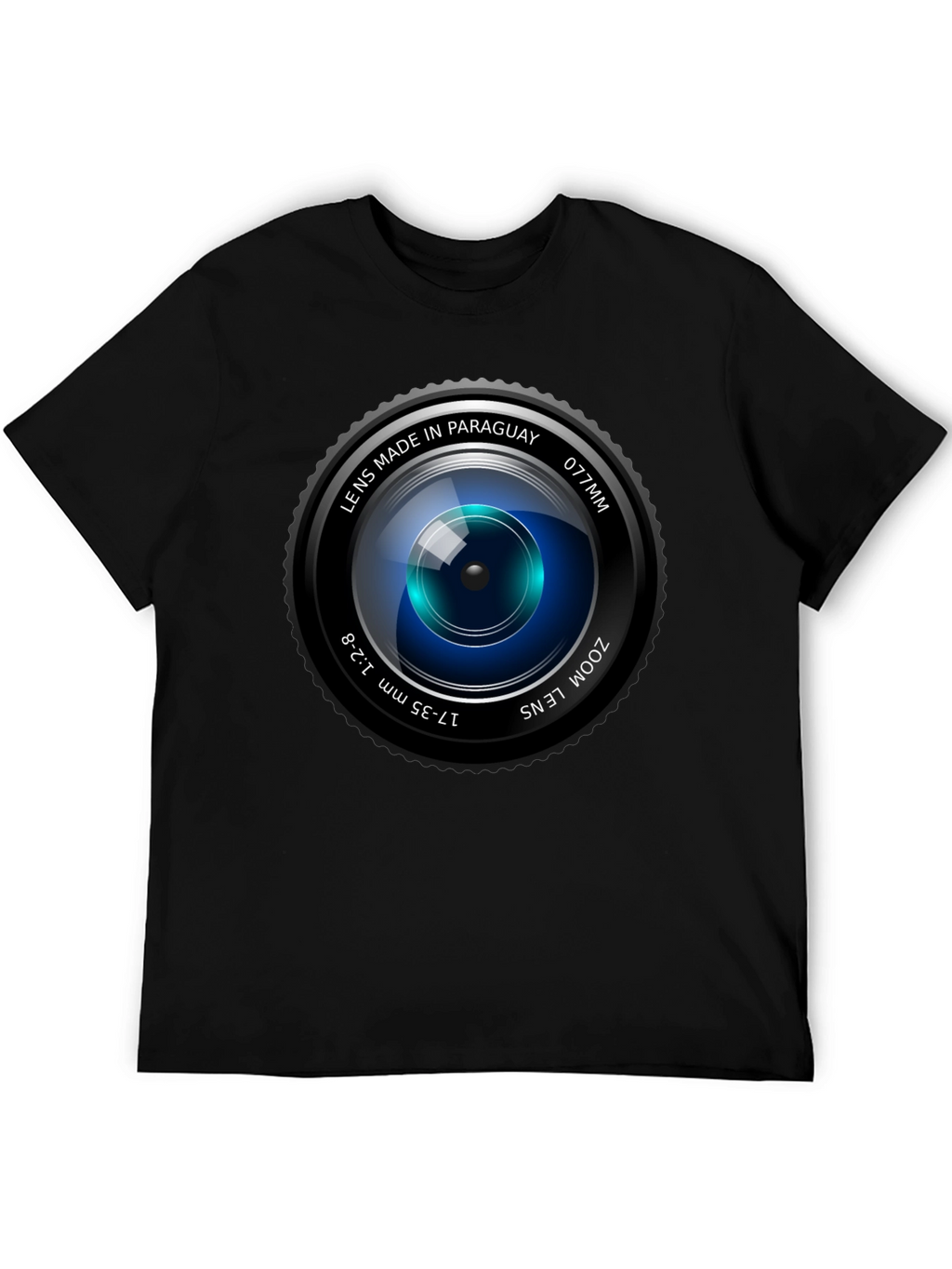 Camera Lens Graphic Print Crew Neck T-Shirt
