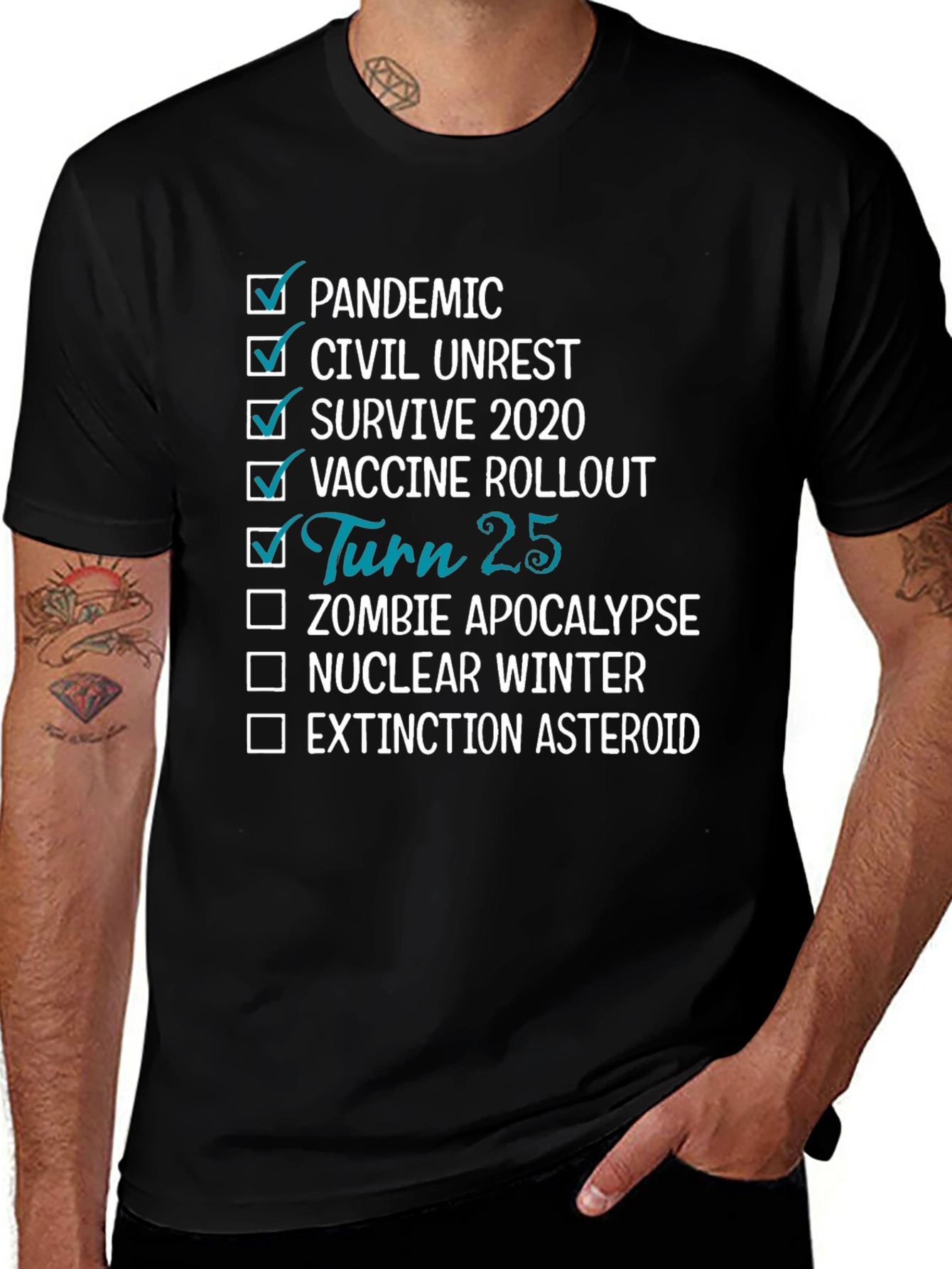 25th Birthday Pandemic Survivor T-Shirt