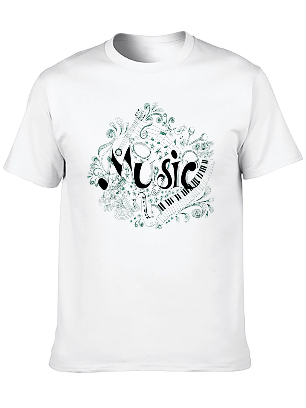 Music Notes T-Shirt - Stylish Graphic Tee