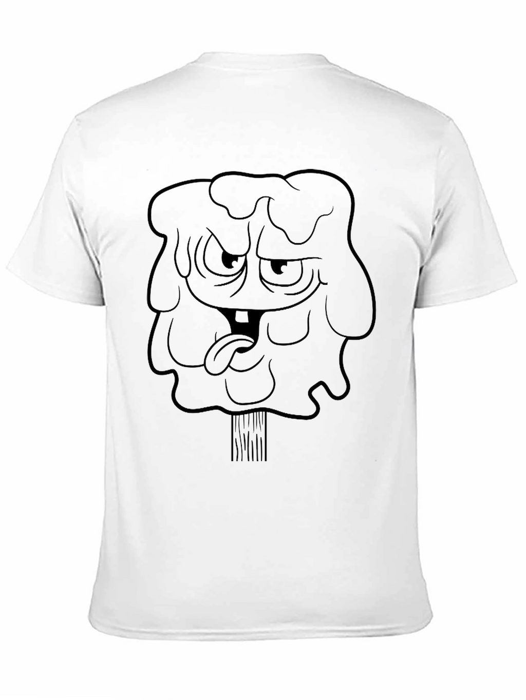 Mens Black Graphic Tee - Cartoon Character