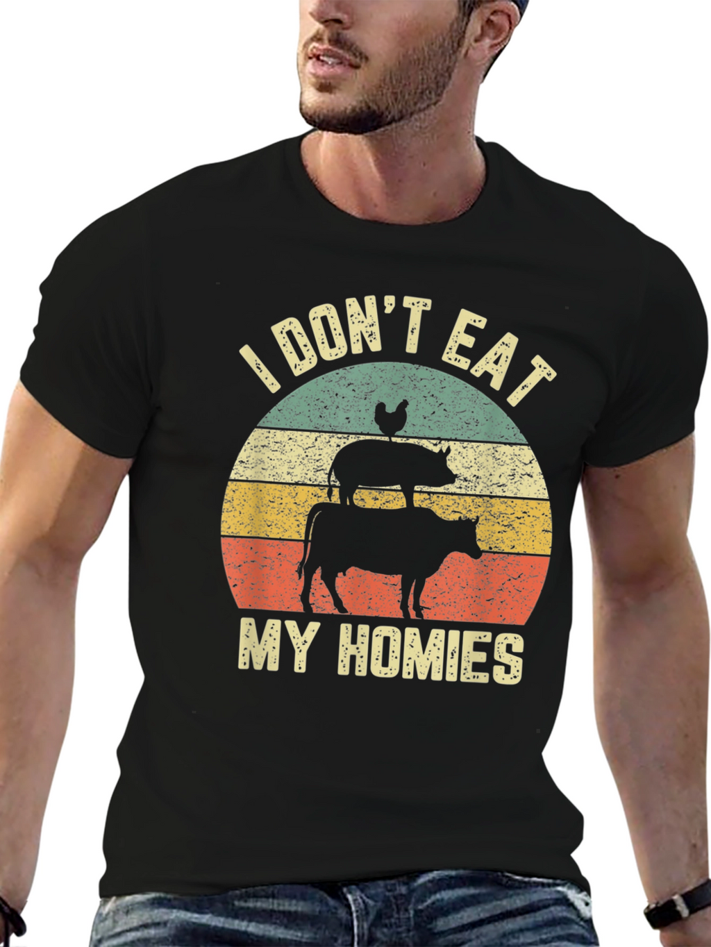 Vegan I Dont Eat My Homies Graphic Tee