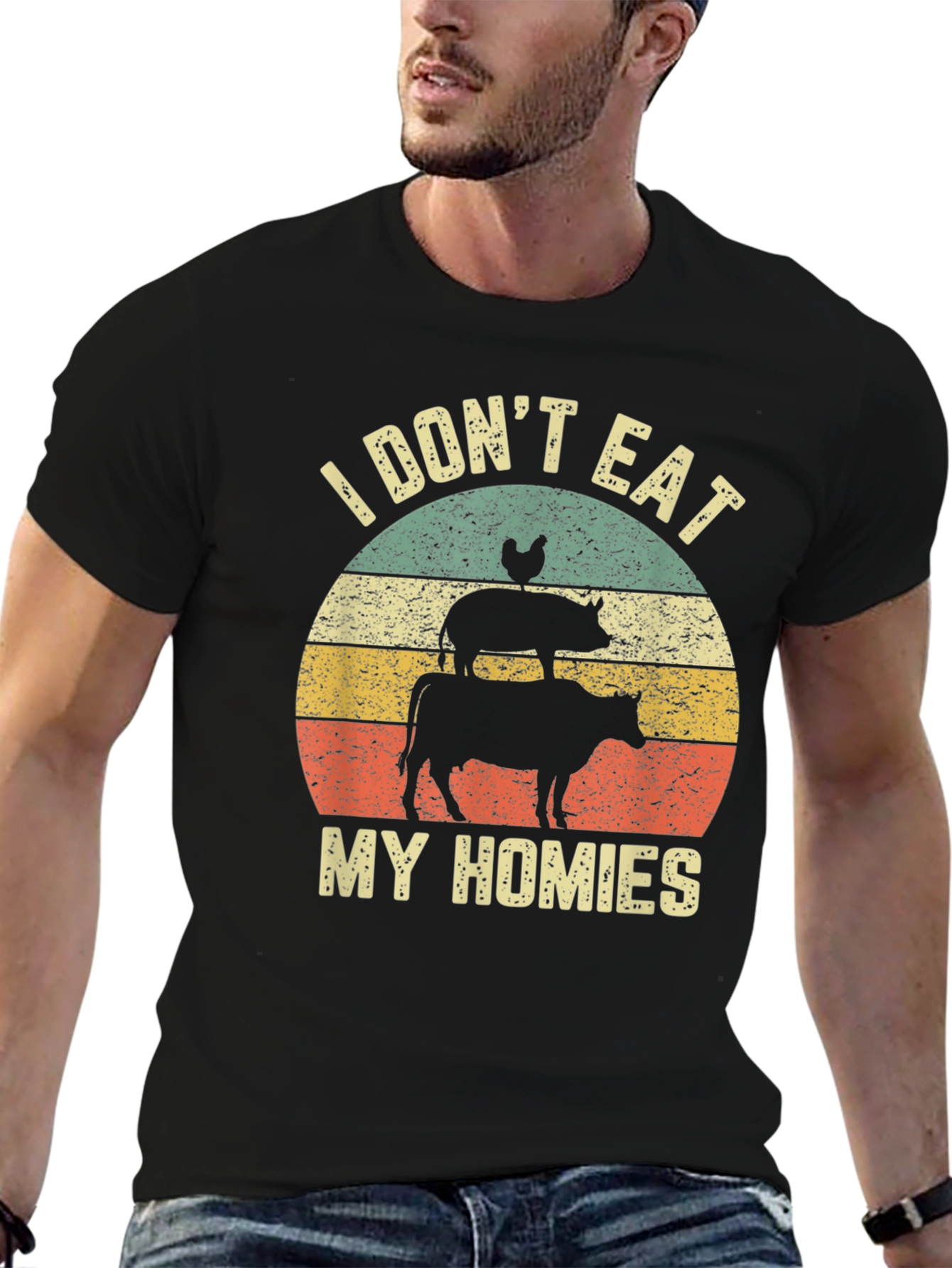 Vegan I Dont Eat My Homies Graphic Tee