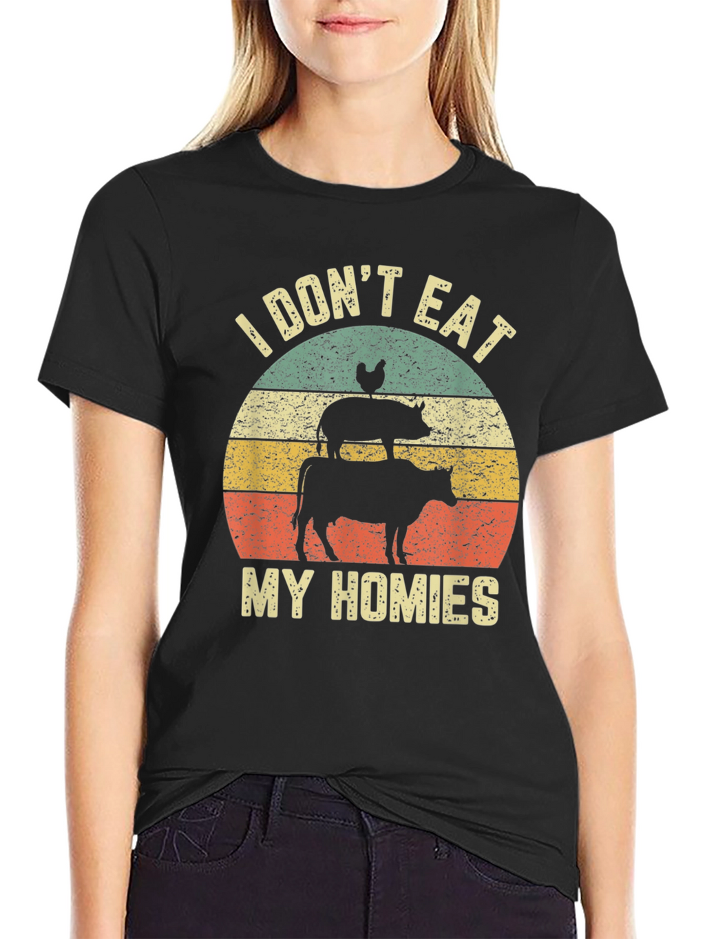 Vegan I Dont Eat My Homies Graphic Tee