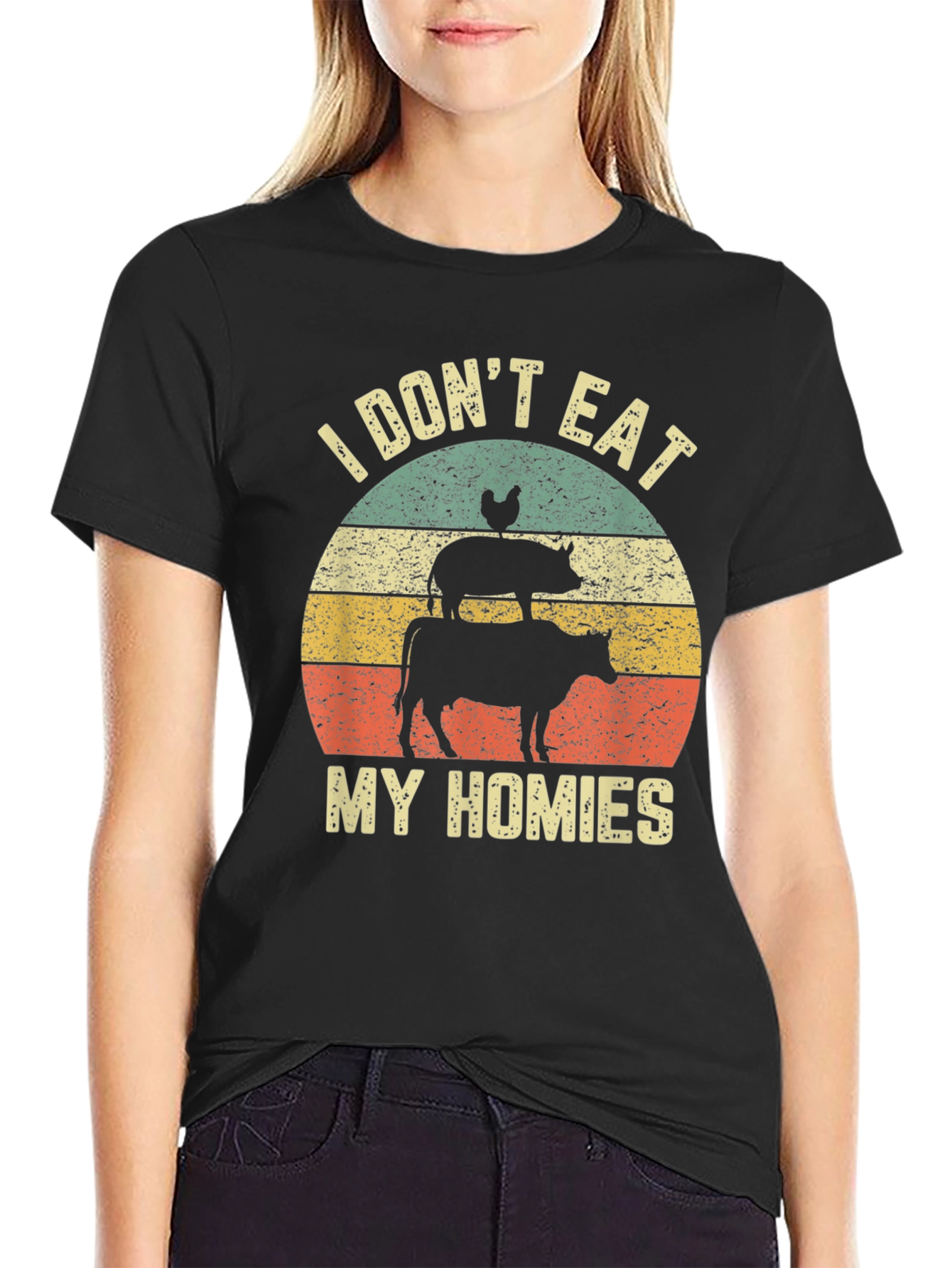 Vegan I Dont Eat My Homies Graphic Tee