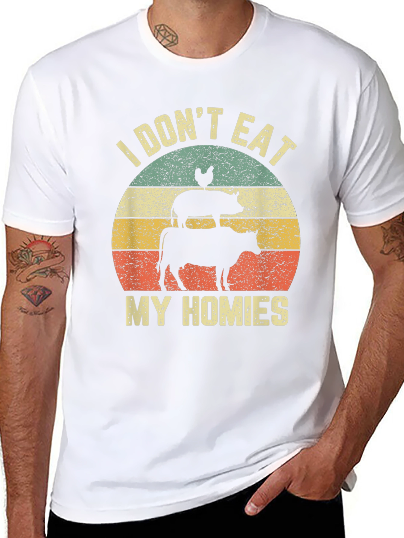 Vegan I Dont Eat My Homies Graphic Tee