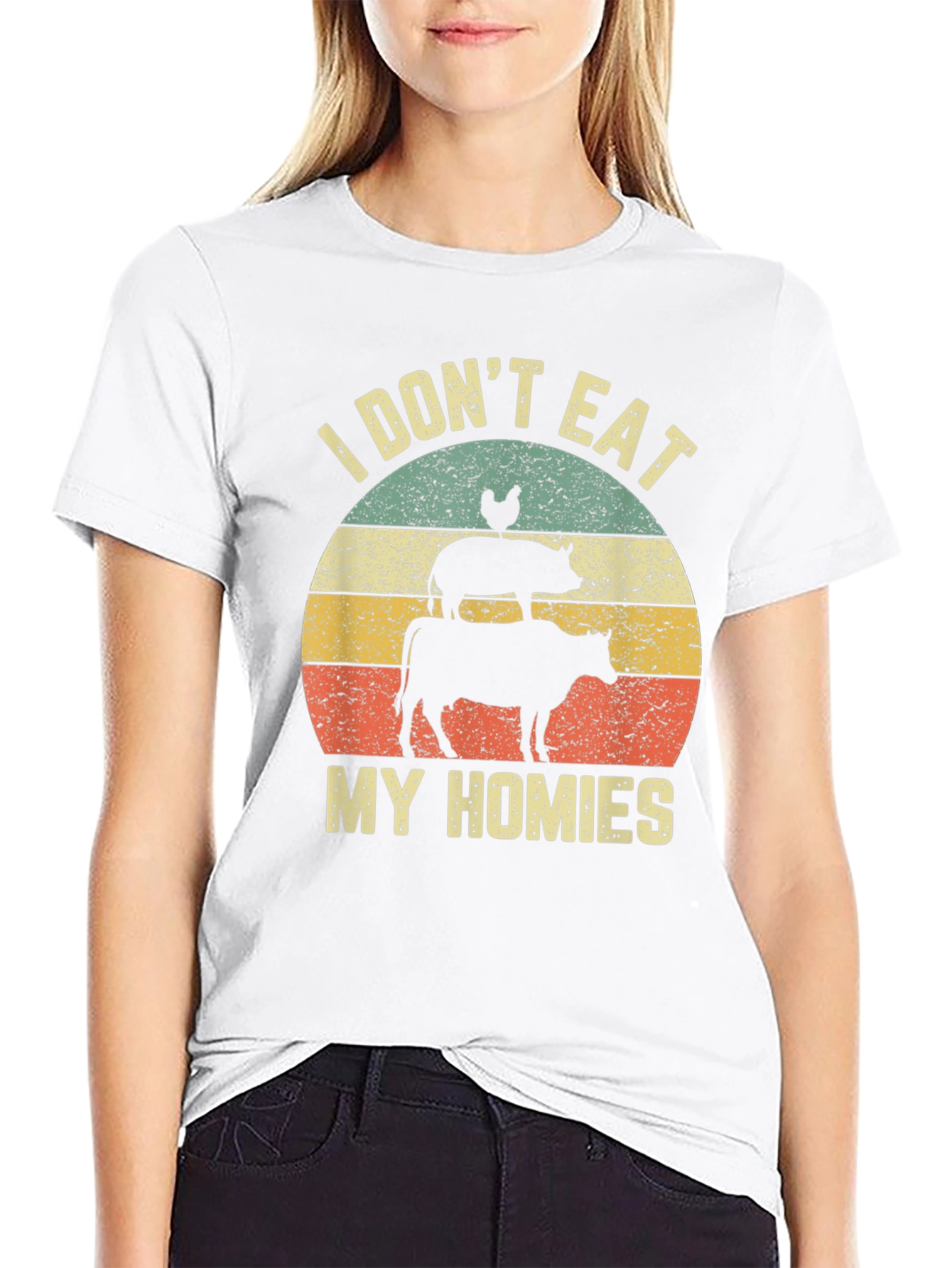 Vegan I Dont Eat My Homies Graphic Tee