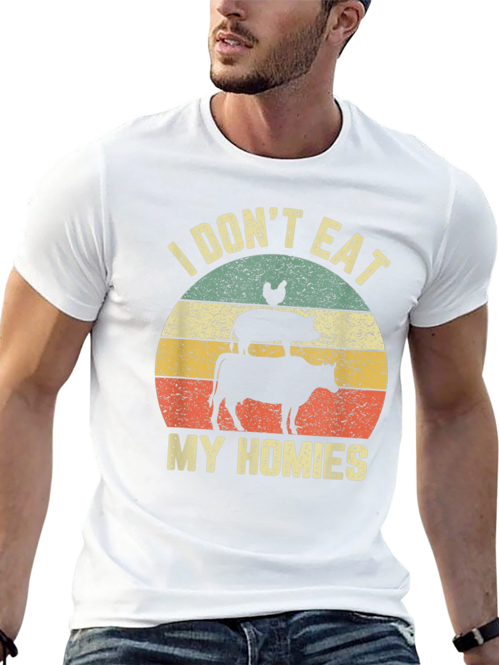 Vegan I Dont Eat My Homies Graphic Tee