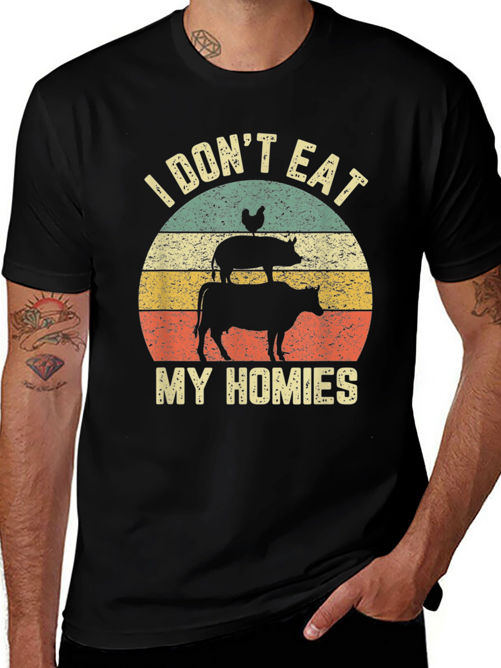 Vegan I Dont Eat My Homies Graphic Tee