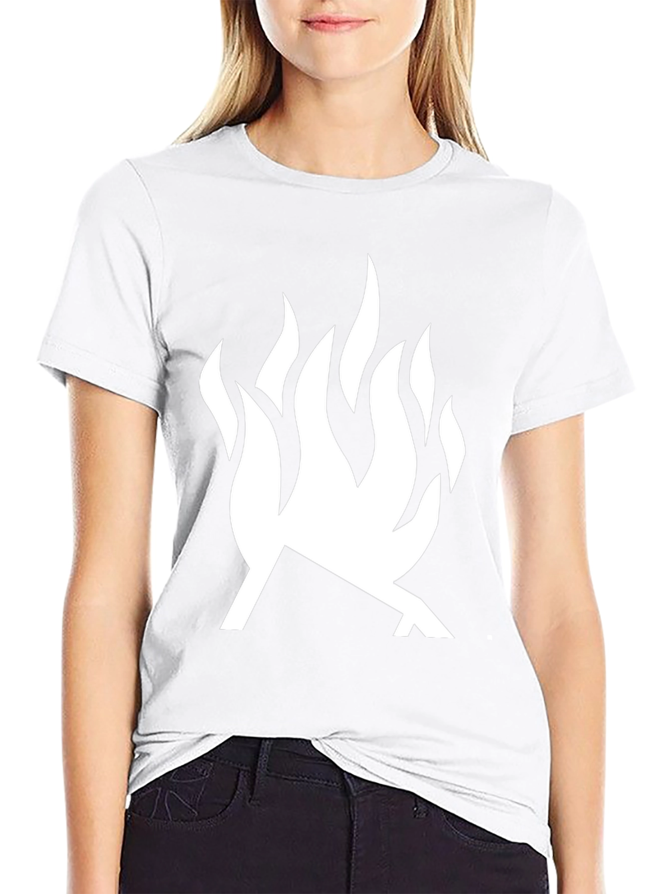 Bold Flame Graphic T-Shirt - Modern Black Tee