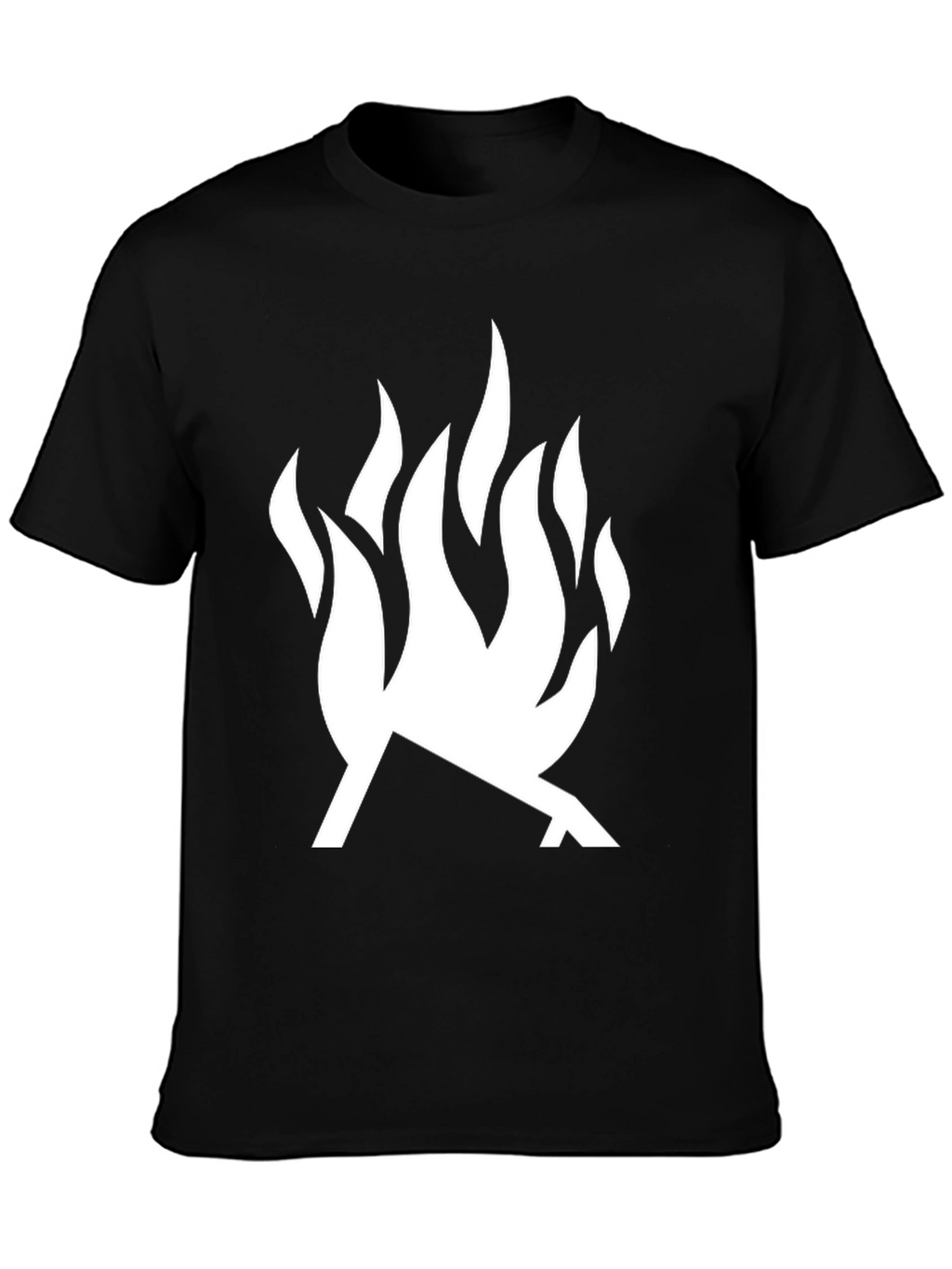 Bold Flame Graphic T-Shirt - Modern Black Tee