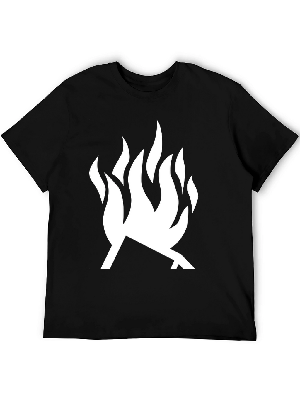 Bold Flame Graphic T-Shirt - Modern Black Tee