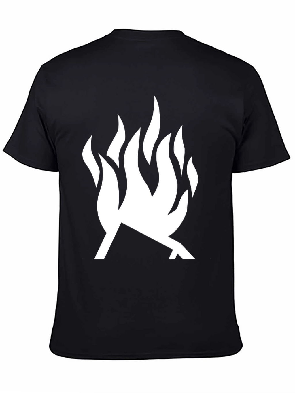 Bold Flame Graphic T-Shirt - Modern Black Tee