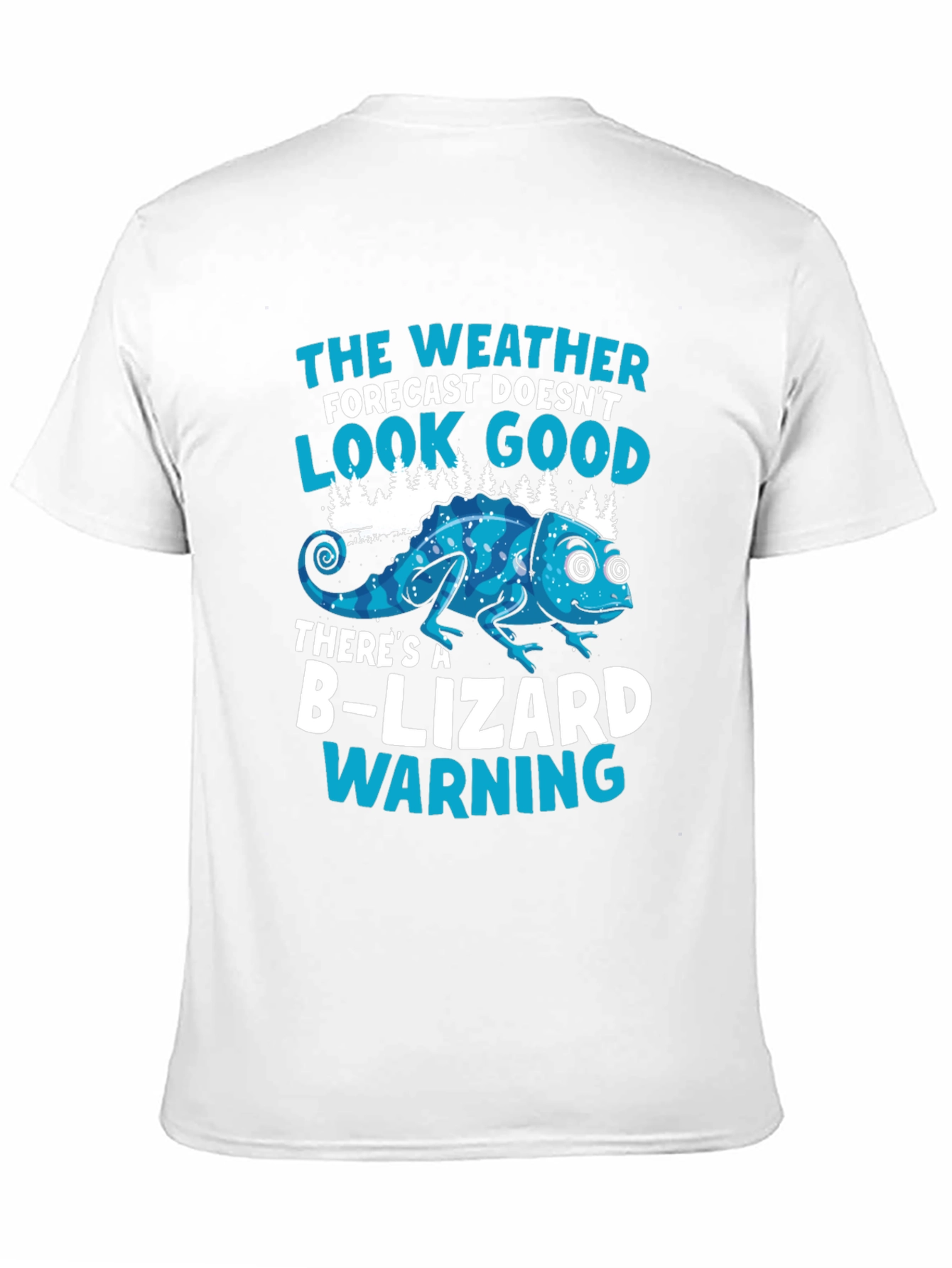 B-Lizard Warning Funny Graphic T-Shirt