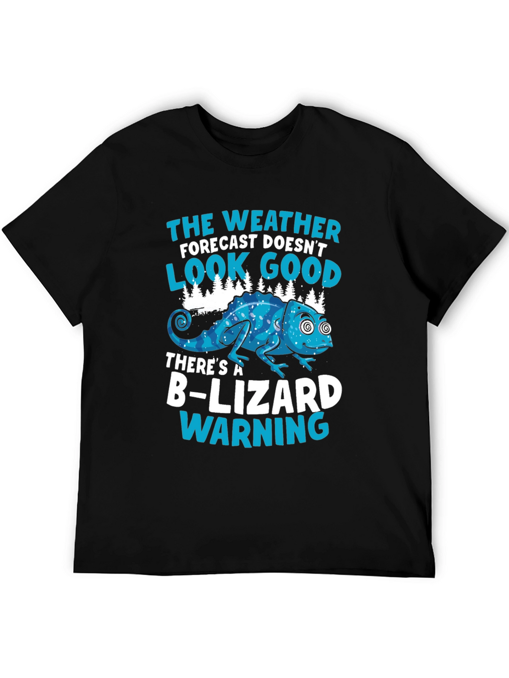 B-Lizard Warning Funny Graphic T-Shirt