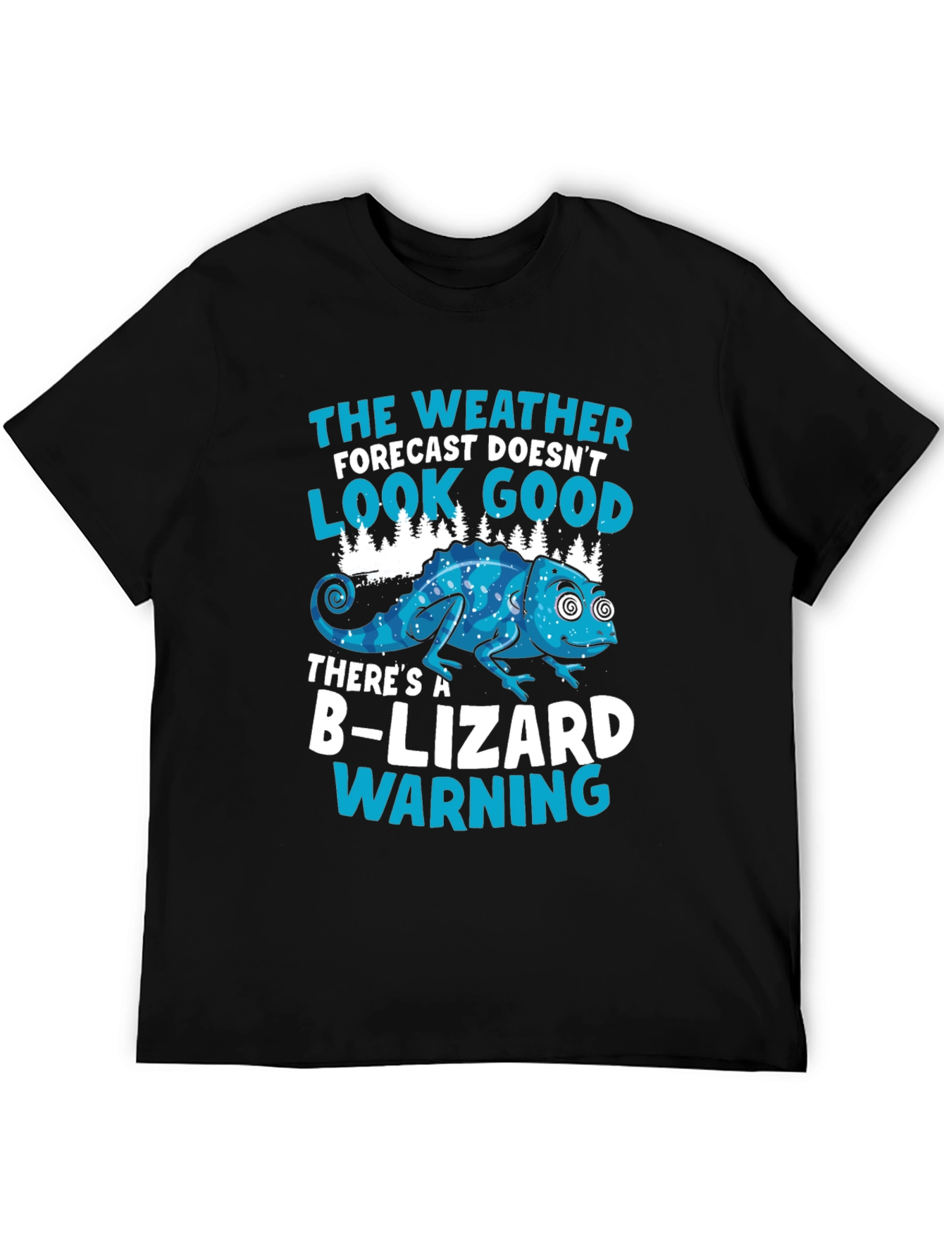 B-Lizard Warning Funny Graphic T-Shirt