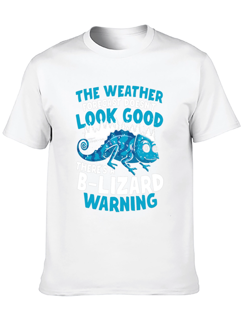 B-Lizard Warning Funny Graphic T-Shirt