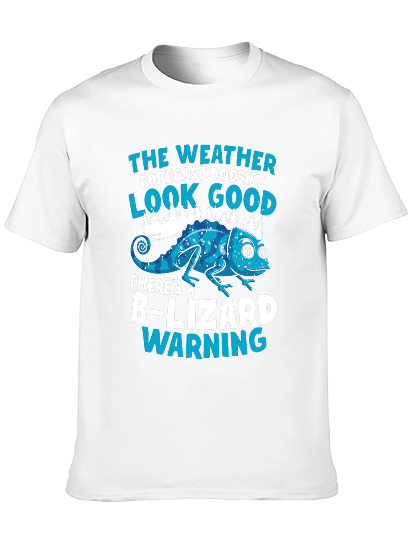 B-Lizard Warning Funny Graphic T-Shirt