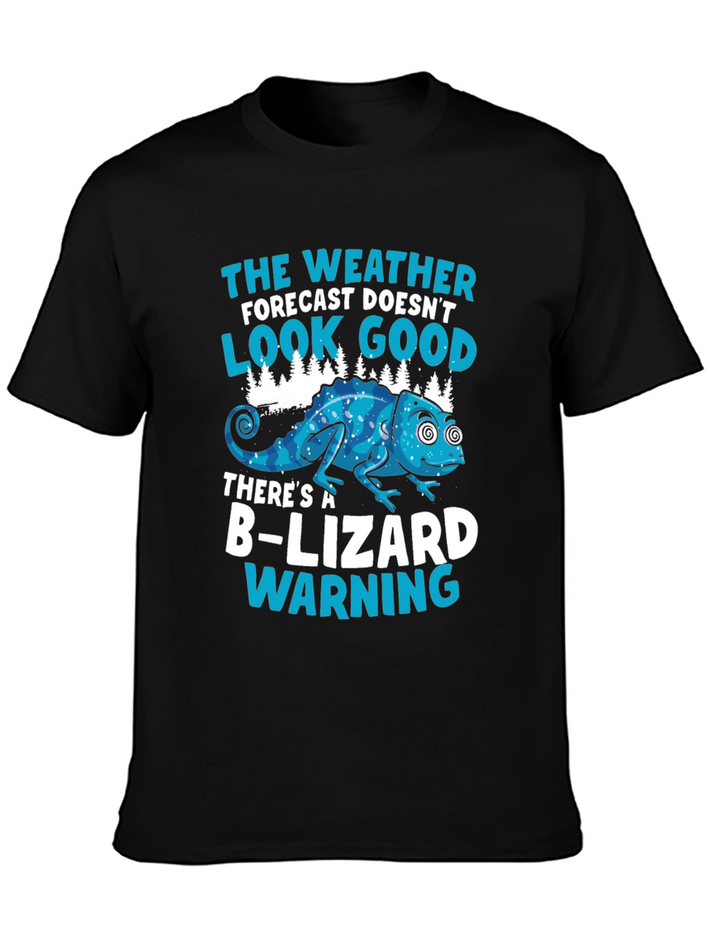B-Lizard Warning Funny Graphic T-Shirt