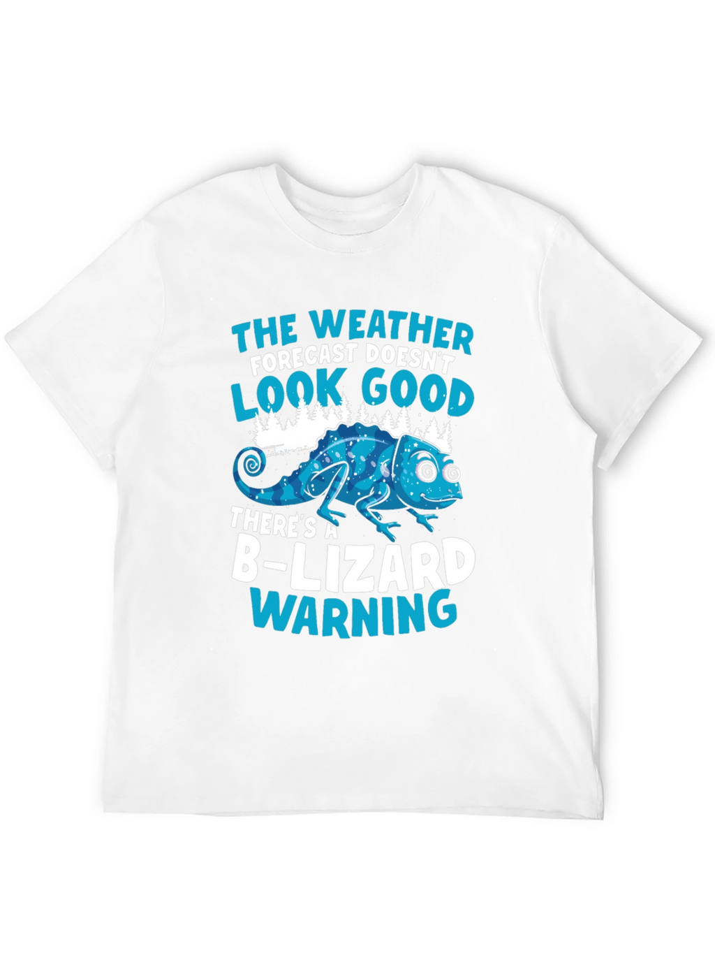 B-Lizard Warning Funny Graphic T-Shirt