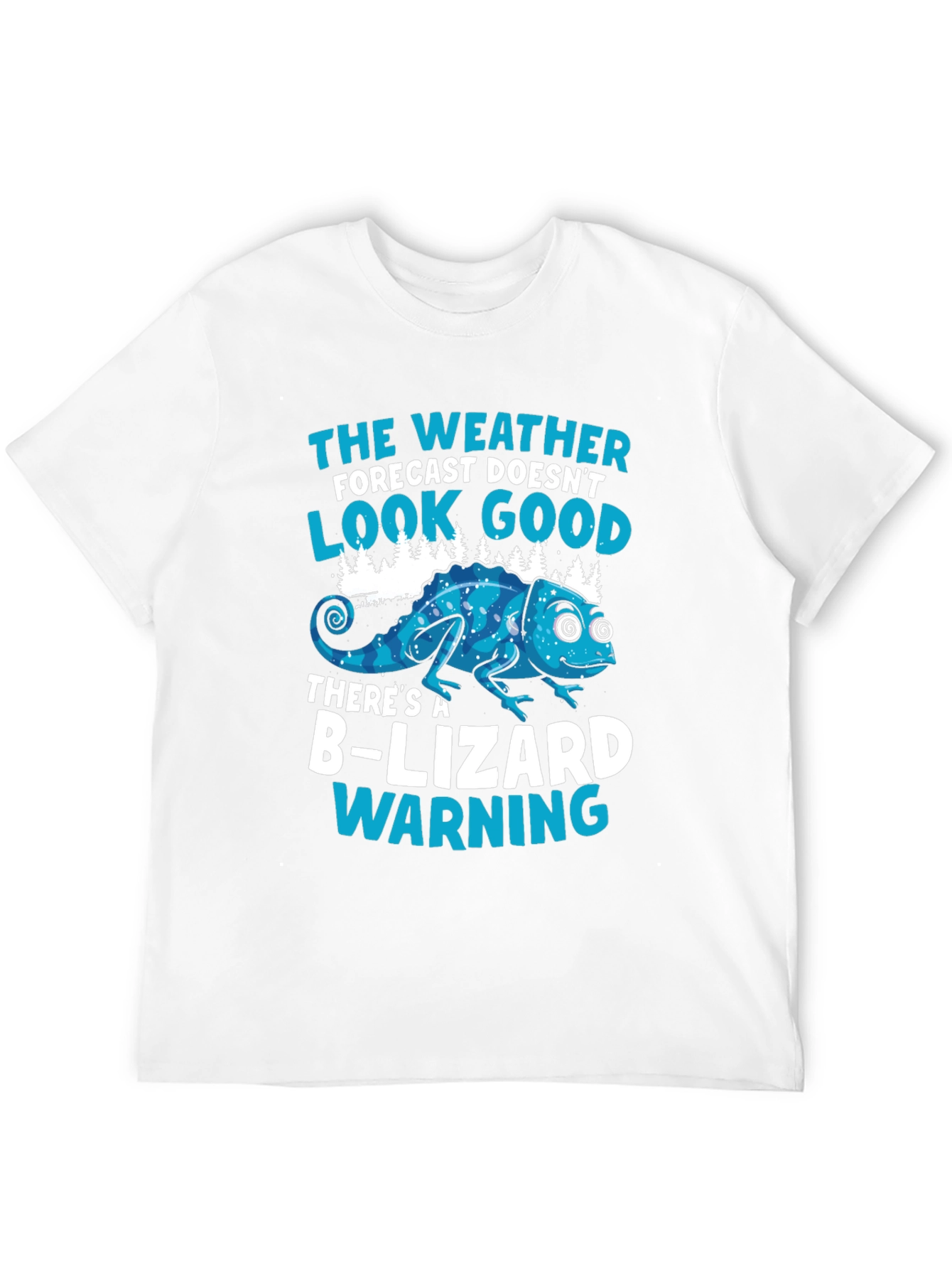 B-Lizard Warning Funny Graphic T-Shirt
