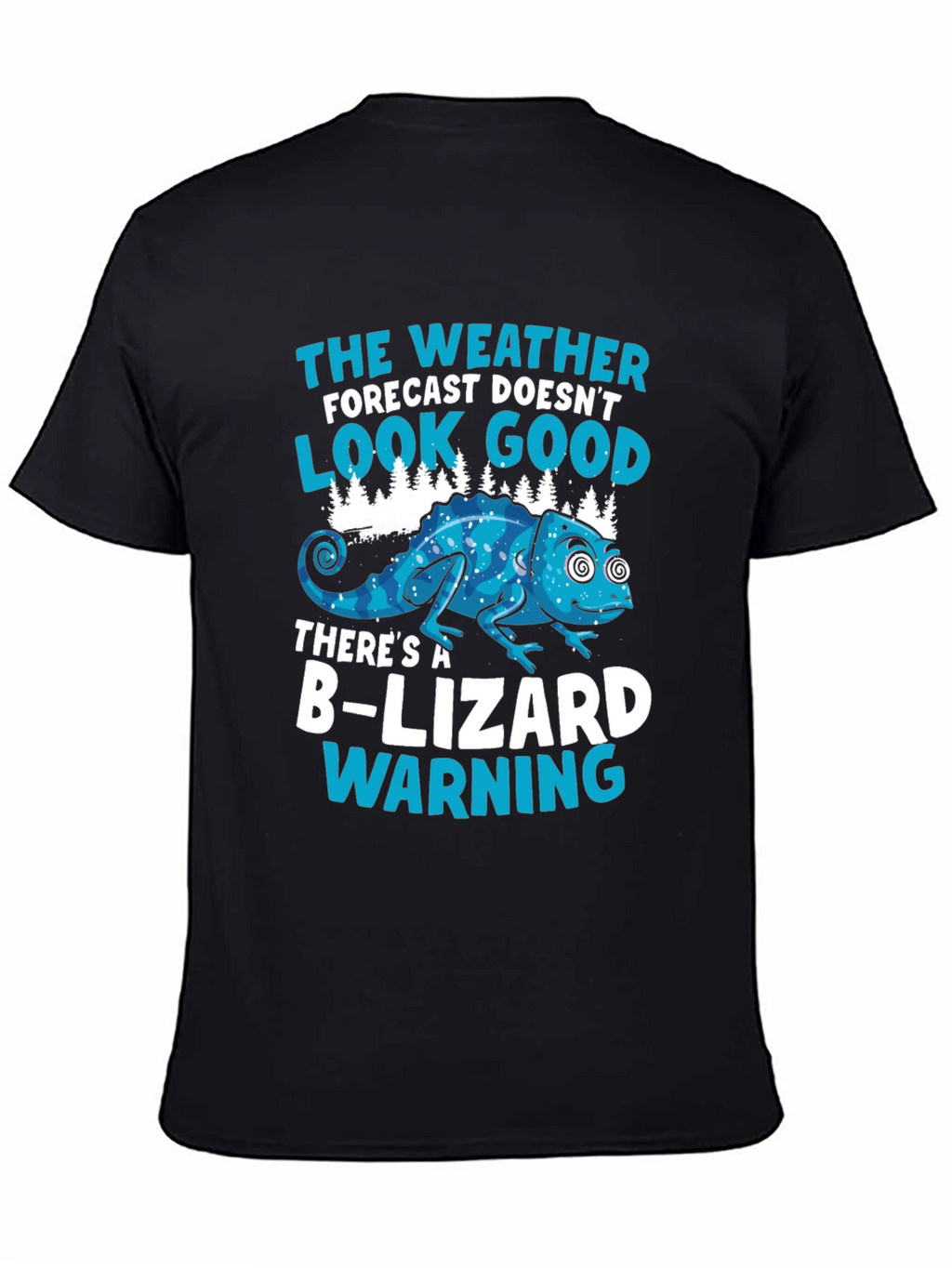 B-Lizard Warning Funny Graphic T-Shirt