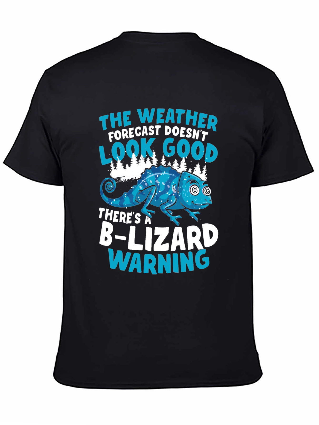 B-Lizard Warning Funny Graphic T-Shirt